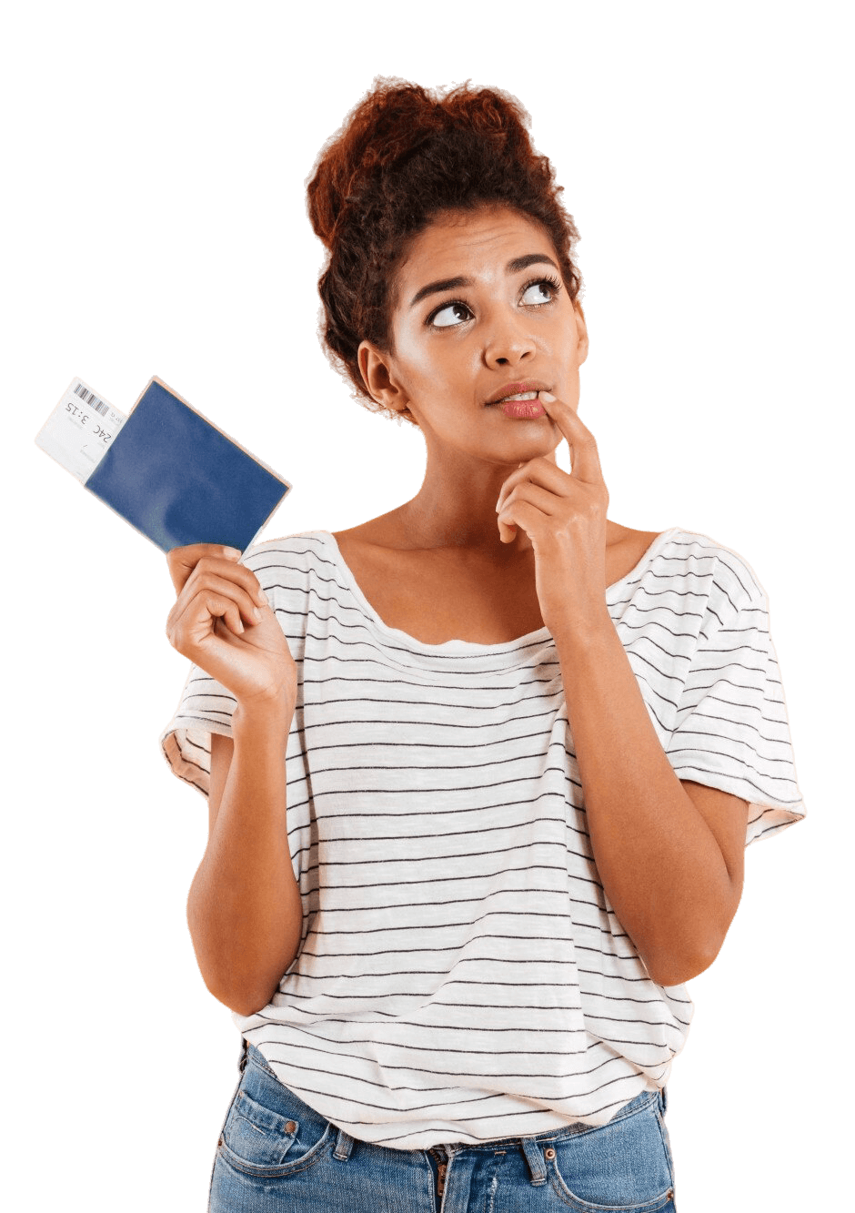 Woman holding papers